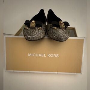 Michael Kors Gold and Black Loafers